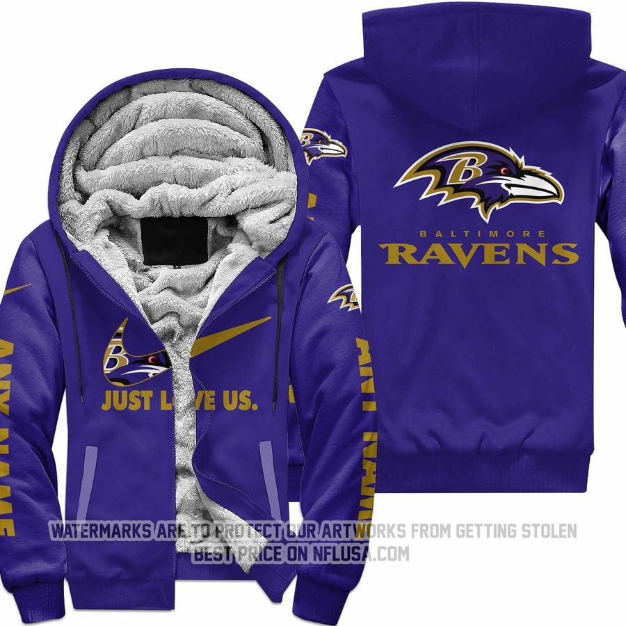 Just Love Us - Baltimore Ravens - Fleece Zip Hoodie
