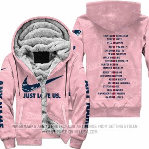 Limited Edition - Just Love Us - New England Patriots - Fleece Zip Hoodie