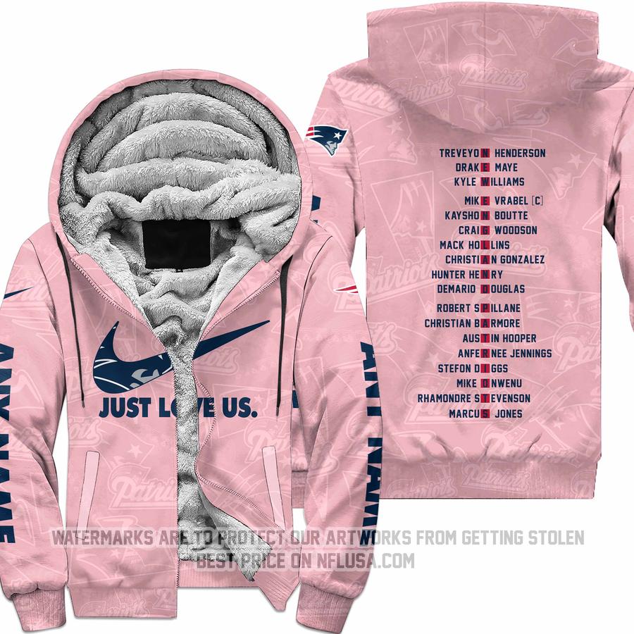 Limited Edition - Just Love Us - New England Patriots - Fleece Zip Hoodie