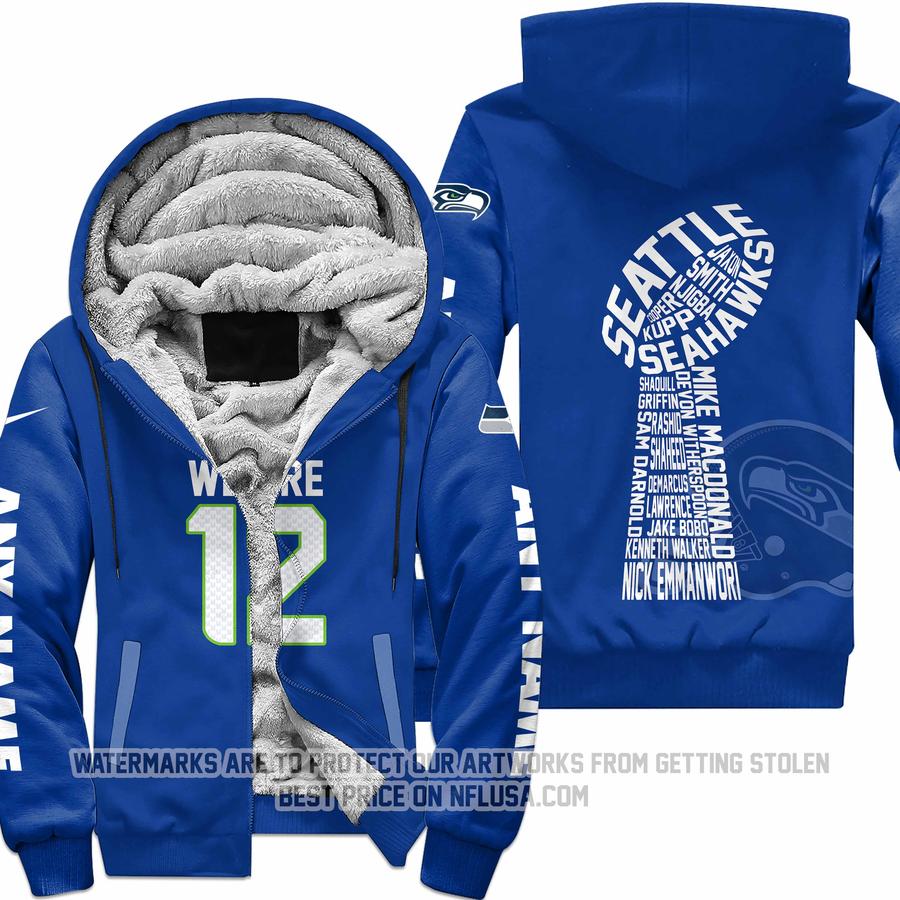Limited Edition - We Are 12 - Seattle Seahawks - Fleece Zip Hoodie