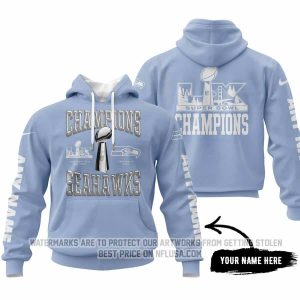 Seattle Seahawks Super Bowl LX Champions Locker Room Trophy - Chambray Blue