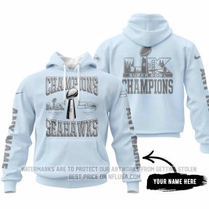 Seattle Seahawks Super Bowl LX Champions Locker Room Trophy - Light Blue