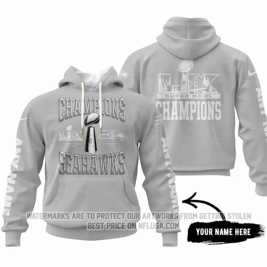 Seattle Seahawks Super Bowl LX Champions Locker Room Trophy - Silver