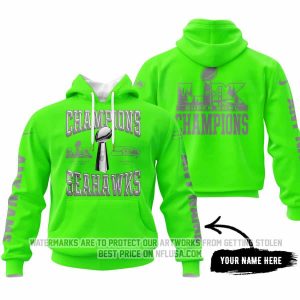 Seattle Seahawks Super Bowl LX Champions Locker Room Trophy - Vivid Green