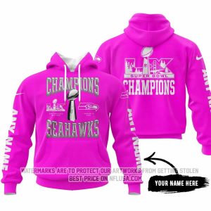 Seattle Seahawks Super Bowl LX Champions Locker Room Trophy - Vivid Pink