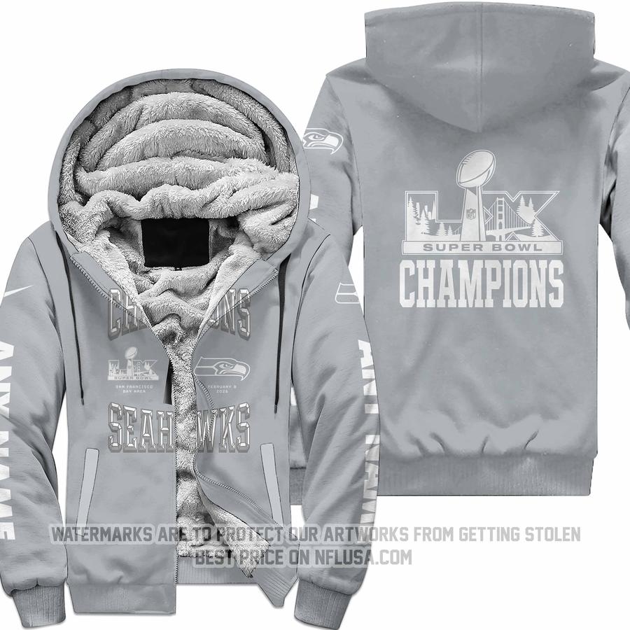 Seattle Seahawks Super Bowl LX Champions Locker Room Trophy - Wolf Gray