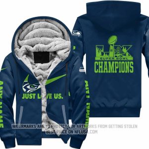 Seattle Seahawks Super Bowl LX Champions Locker Room Trophy - Fleece Zip Hoodie