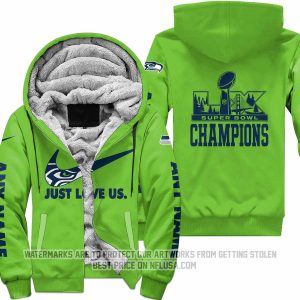 Seattle Seahawks Super Bowl LX Champions Locker Room Trophy - Fleece Zip Hoodie