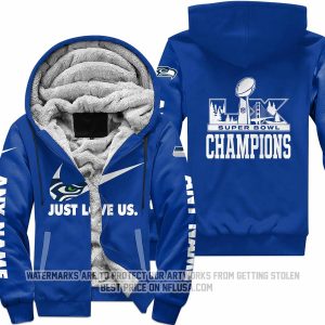 Seattle Seahawks Super Bowl LX Champions Locker Room Trophy - Fleece Zip Hoodie