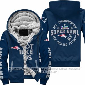 Super Bowl LX - They Not Like Us - New England Patriots - Fleece Zip Hoodie