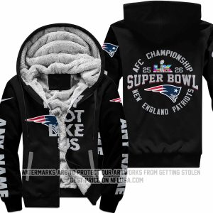 Super Bowl LX - They Not Like Us - New England Patriots - Fleece Zip Hoodie
