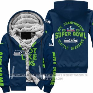 Super Bowl LX - They Not Like Us - Seattle Seahawks - Fleece Zip Hoodie