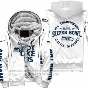 Super Bowl LX - They Not Like Us - Seattle Seahawks - Fleece Zip Hoodie
