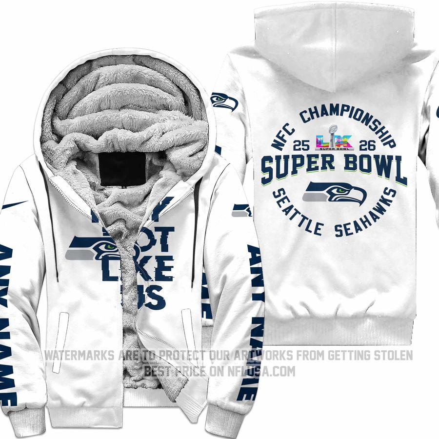Super Bowl LX - They Not Like Us - Seattle Seahawks - Fleece Zip Hoodie
