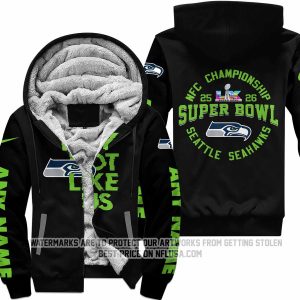 Super Bowl LX - They Not Like Us - Seattle Seahawks - Fleece Zip Hoodie