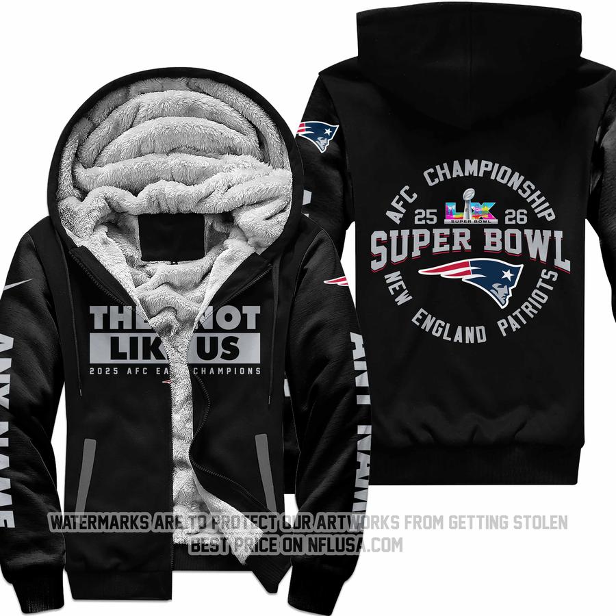 They Not Like Us - New England Patriots - Fleece Zip Hoodie