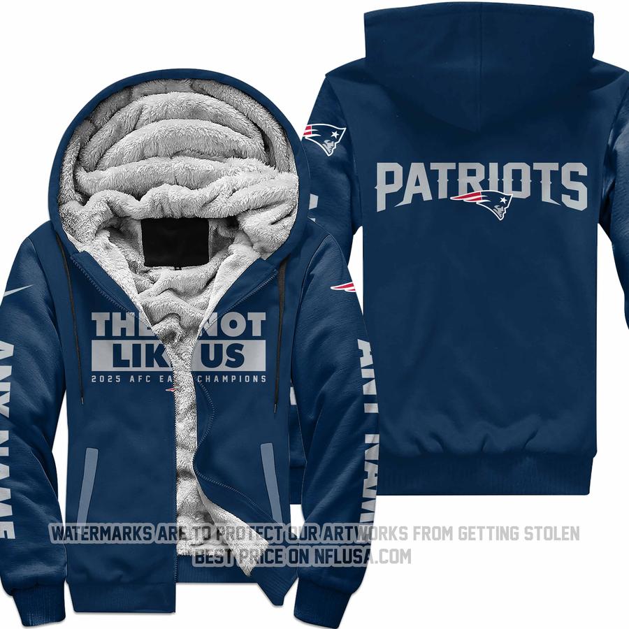 They Not Like Us - New England Patriots - Fleece Zip Hoodie