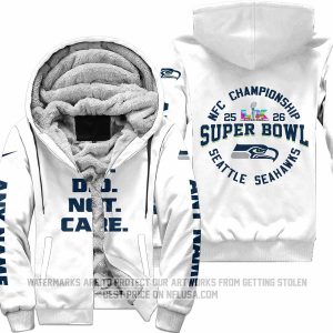 We Did Not Care - Seattle Seahawks - Fleece Zip Hoodie