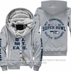 We Did Not Care - Seattle Seahawks - Fleece Zip Hoodie