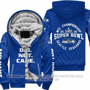 We Did Not Care - Seattle Seahawks - Fleece Zip Hoodie