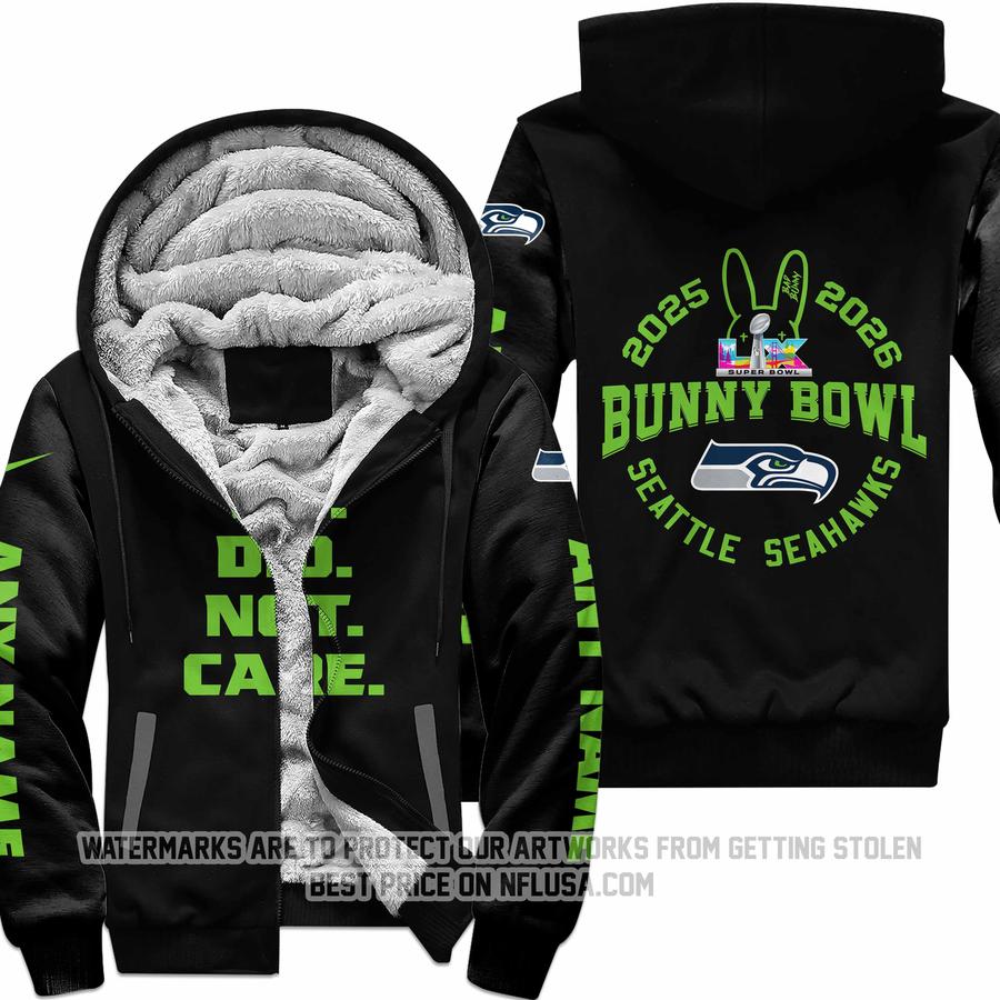 We Did Not Care - Seattle Seahawks - Fleece Zip Hoodie