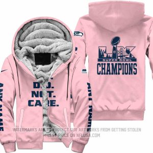 We Did Not Care  - Seattle Seahawks - Fleece Zip Hoodie