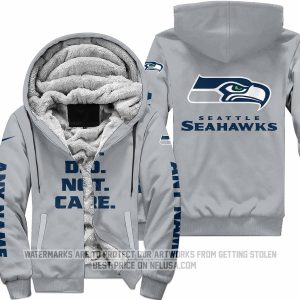 We Did Not Care - Seattle Seahawks - Fleece Zip Hoodie